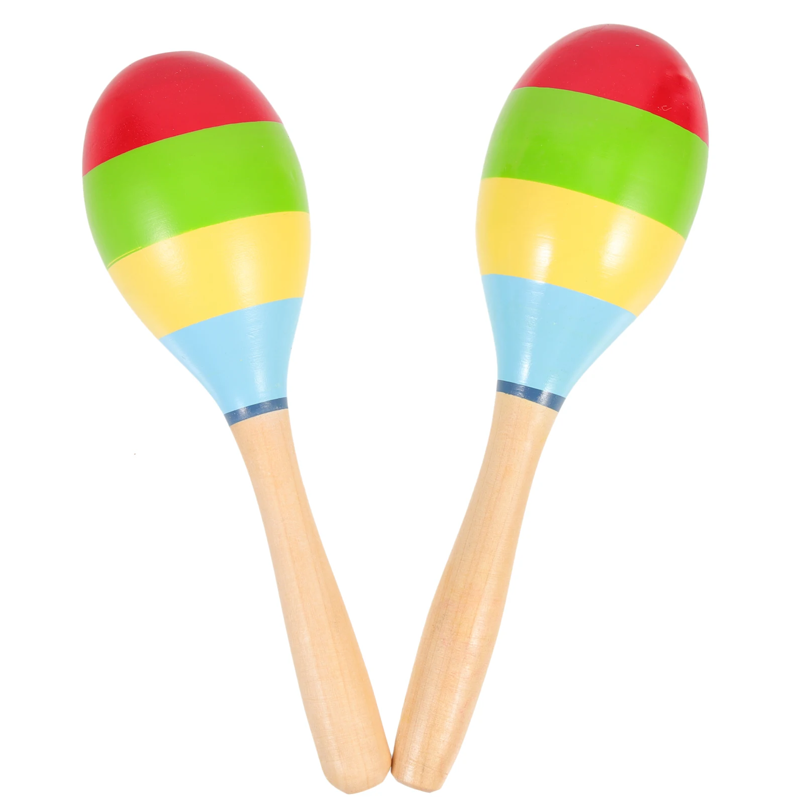 2 stücke 6 cm Bunte Holz Sand Maracas Kinder Musical Spielzeug Glatte Kante Baby Percussion Spielzeug Holz Hammer Spielzeug