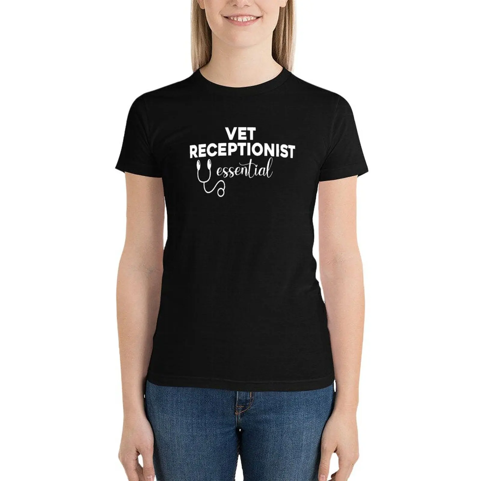 

Veterinary Receptionist Essential T-Shirt summer top anime clothes Blouse Women's clothing