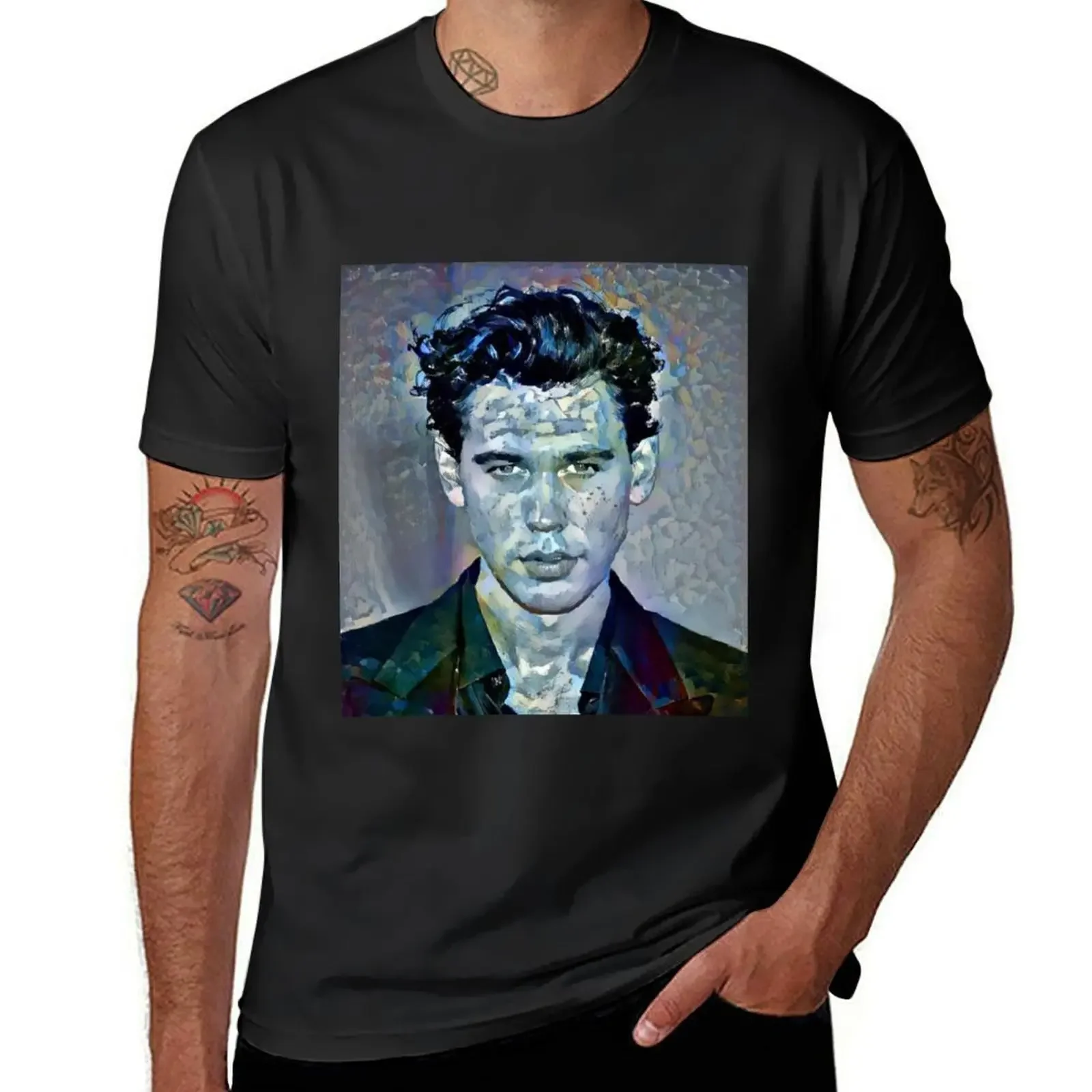 Austin Butler Portrait T-Shirt quick-drying street wear hippie clothes animal prinfor boys heavyweight t shirts for men