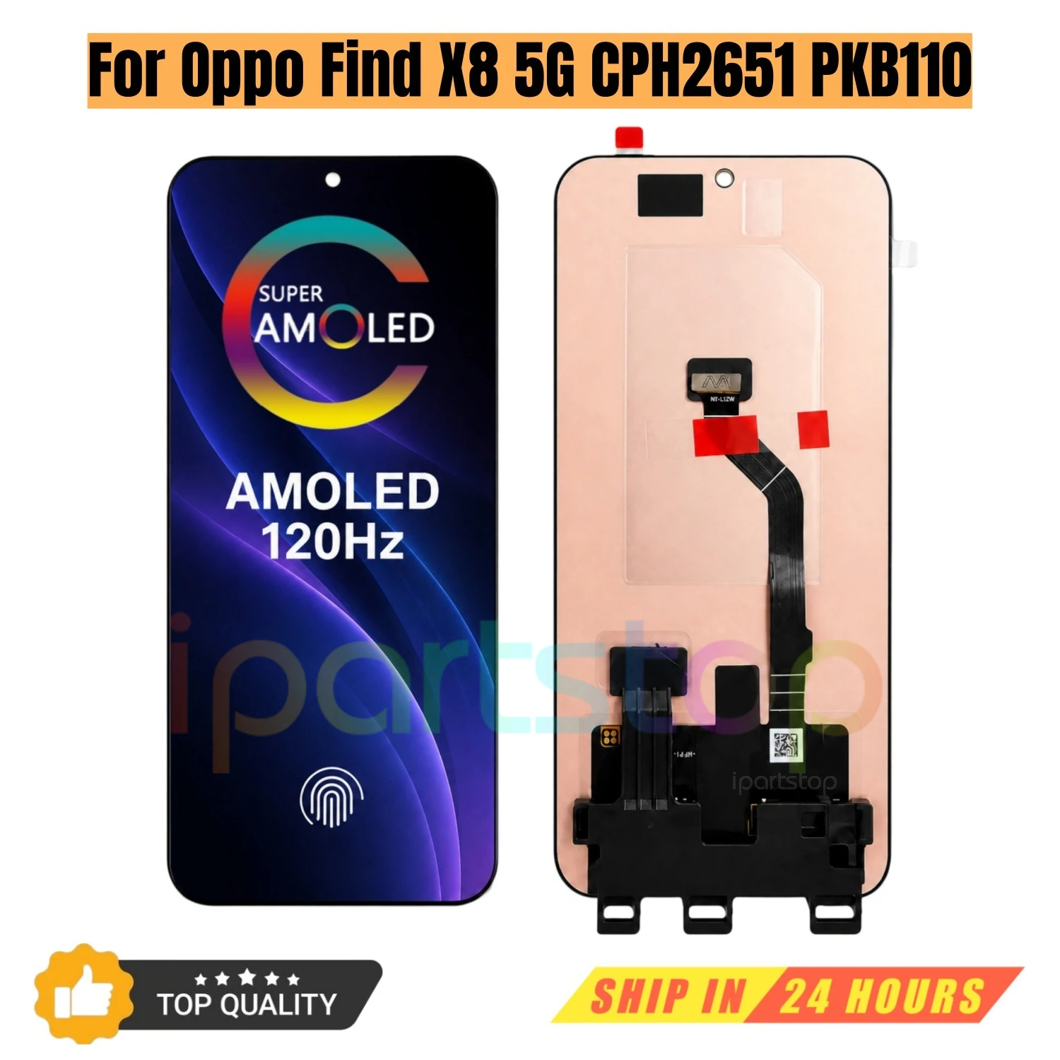 Ecran-de-remplacement-iparts-pour-oppo-find-x8-5g-cph2651-pkb110-ecran-tactile-amoled-120-hz-assemblage-de-numeriseur-toutes-les-fonctions-oem