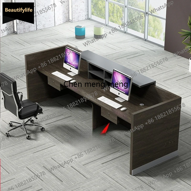 

D80 Customer Center Reception Desks Store Table Beauty Simple Reception Desks Modern Artificial Board Furniture