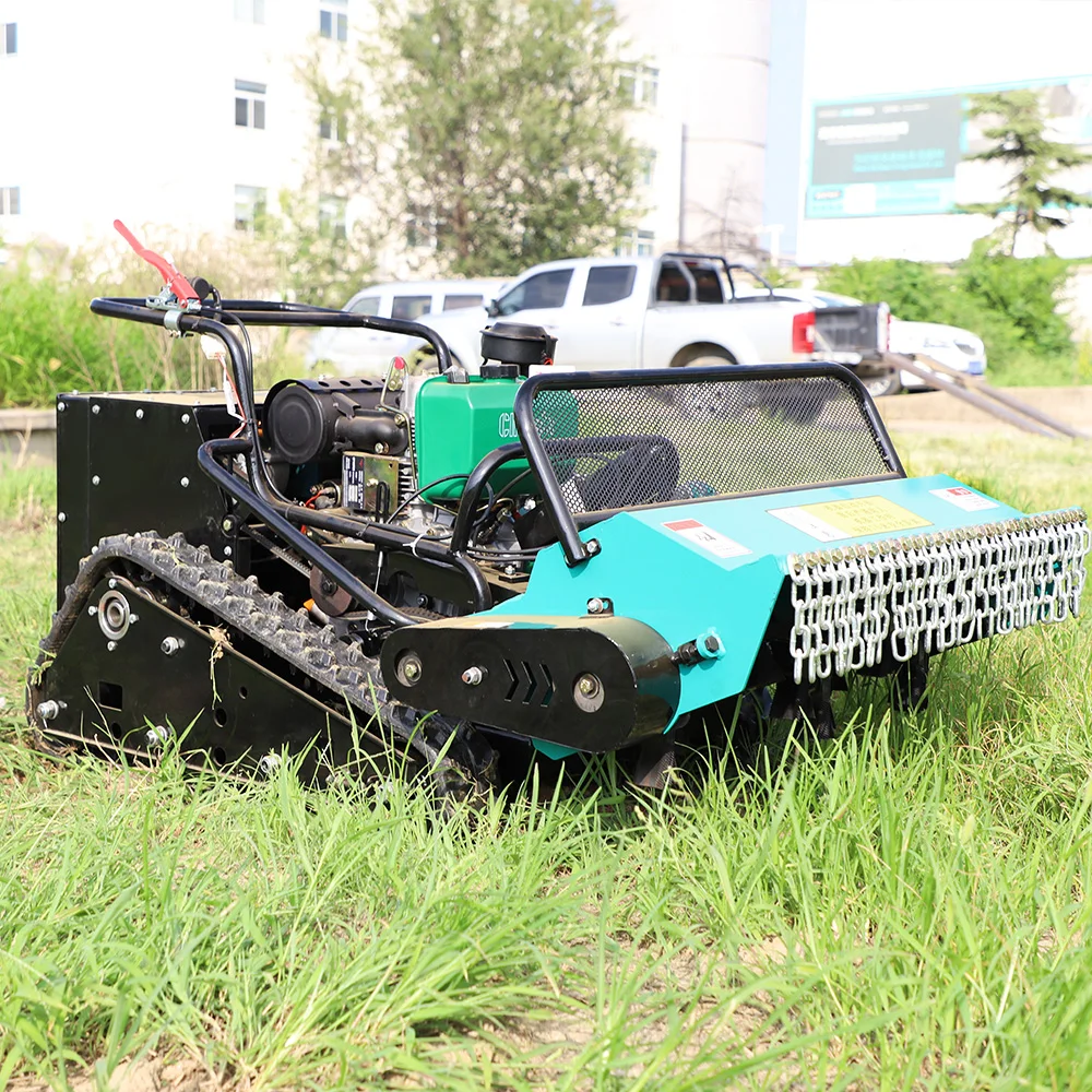 

Hot Top Small Crawler Remote Control Mower Farm Grass Blade Automatic Lawn Mower Robot Simple Commercial Lawn Mowing Price