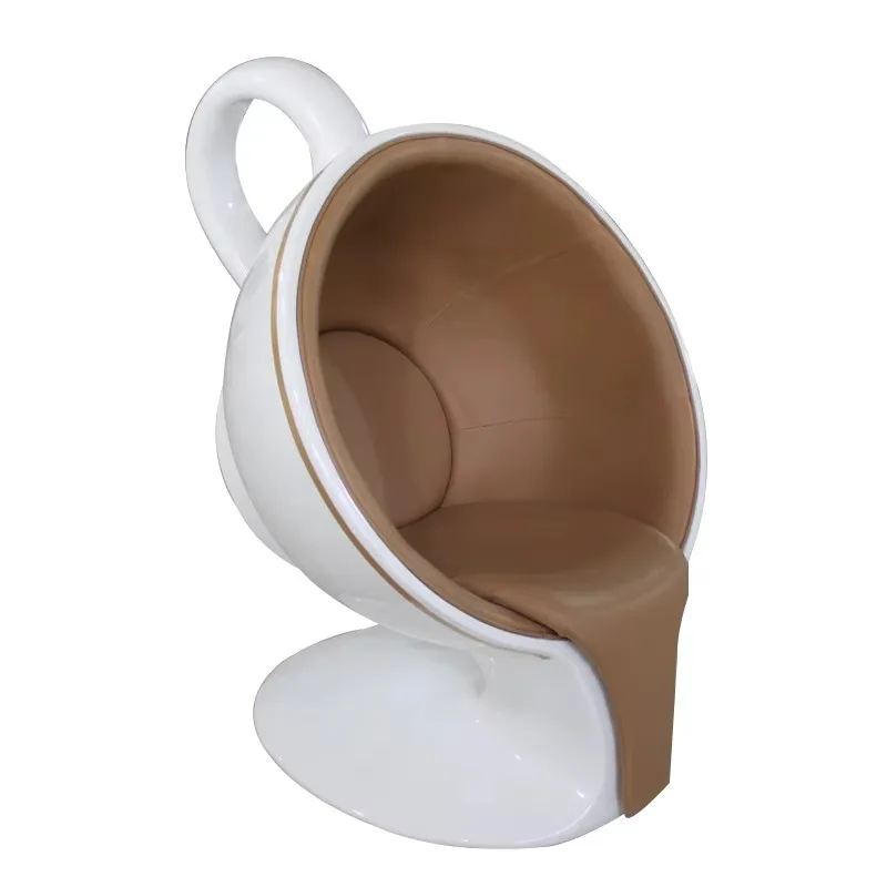 

Fiberglass Decorative Coffee Cup Chair Lounge Chair Indoor and Outdoor Lounge Cafe