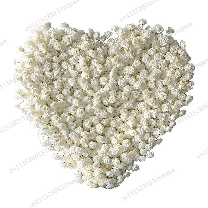 Simulation White Rose Heart Flower Arch Commercial Activities Decorative Background