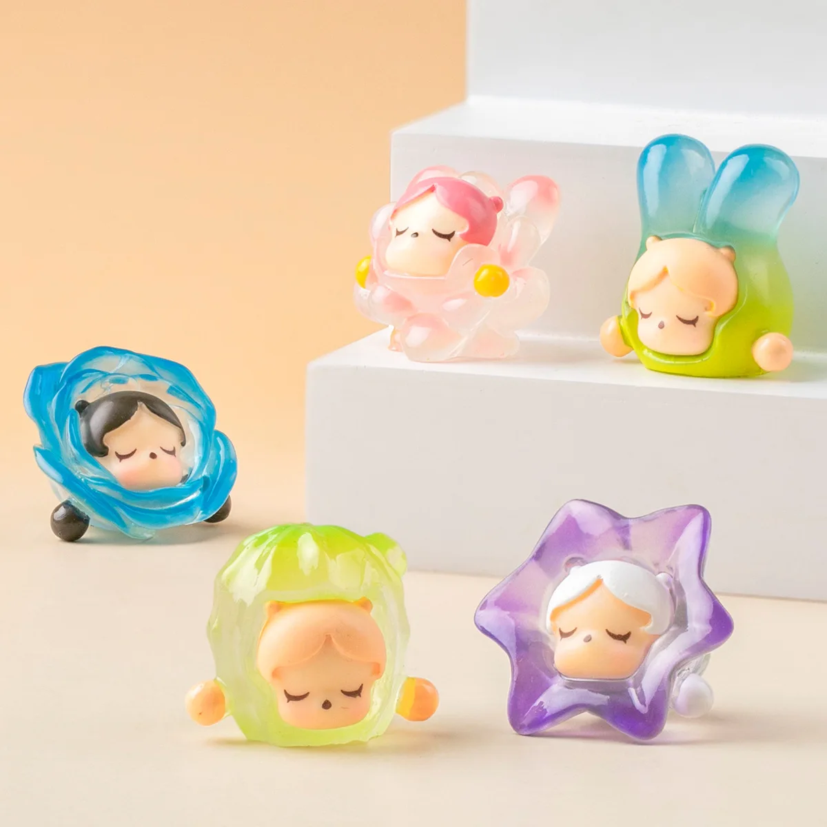 9 قطعة/المجموعة زهرة الجنية الشكل لعبة مضيئة سلسلة تمثال صغير سطح المكتب الديكور نموذج الحلي لعب الفتيات هدايا عيد الميلاد #5