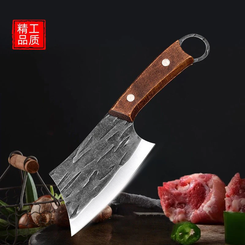 Cleaver Knife Slicing Fish Meat Vegetables Kitchen Knives Stainless Steel Wood Handle Boning Butcher Knife Chef BBQ Cooking Tool