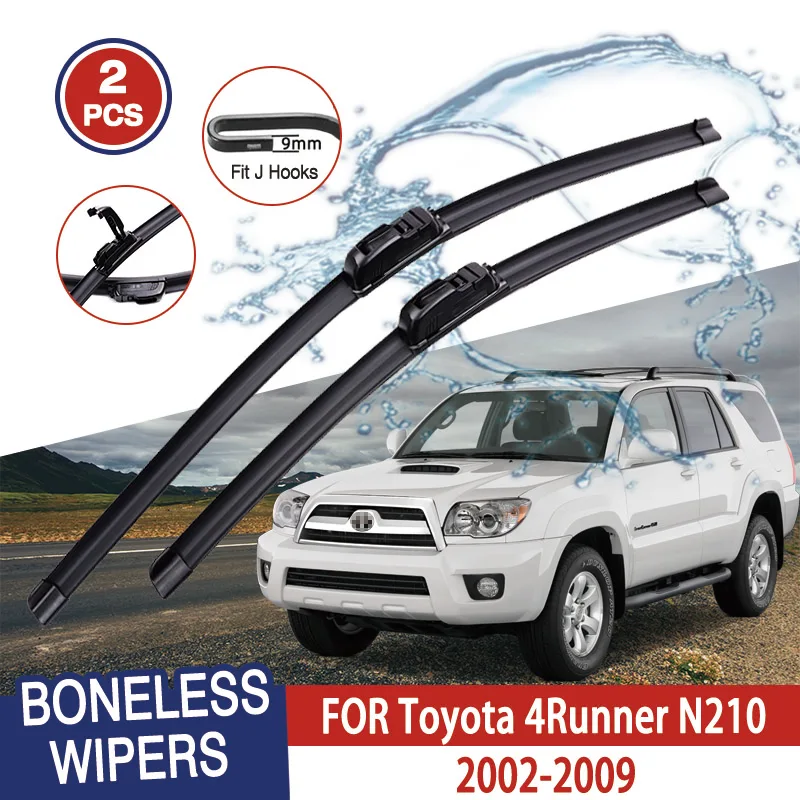 

Kcimo For Toyota 4Runner N210 2002-2009 Car Windshield Wiper U-type Soft Rubber Frameless Bracketless Car Wipers 24"+20"