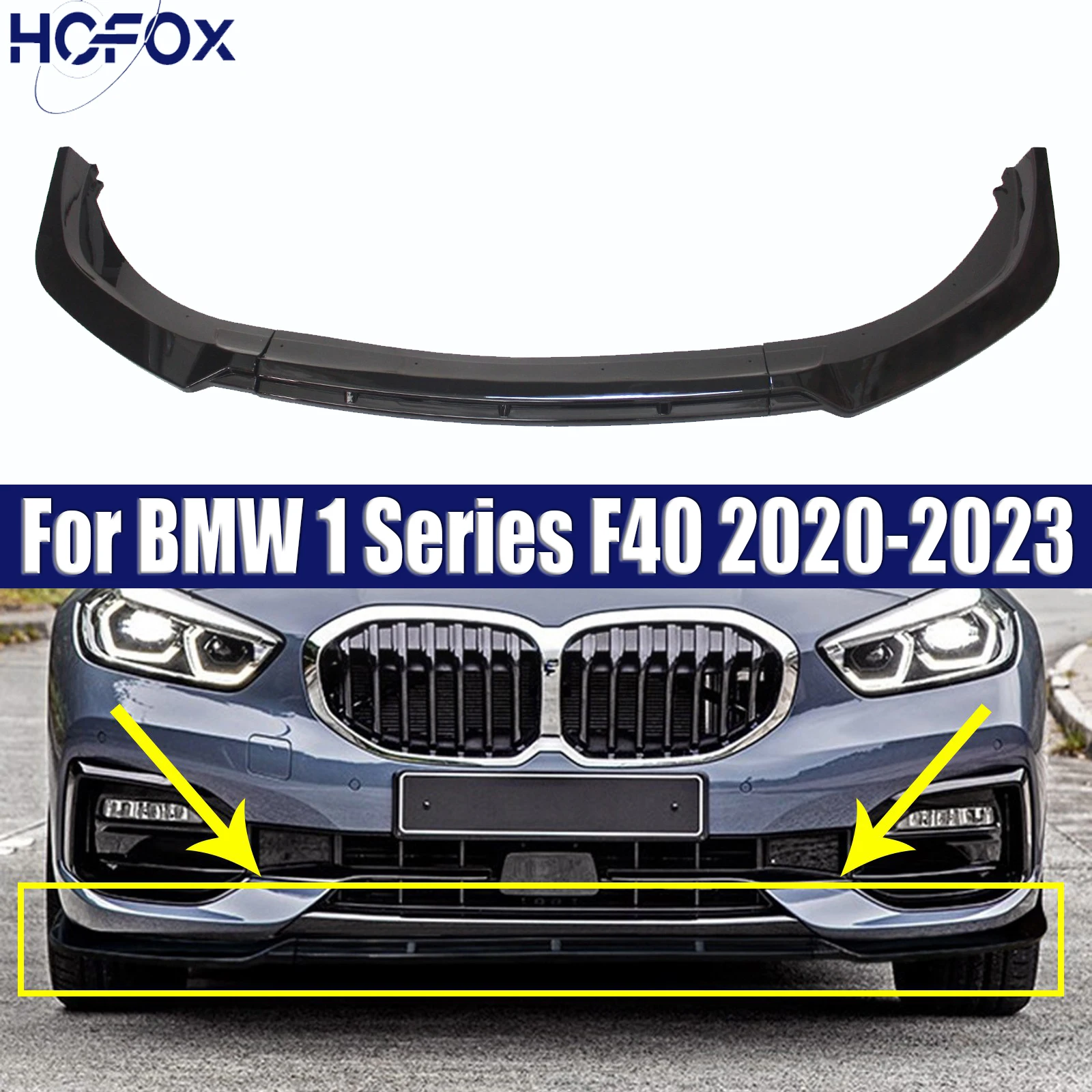 

Car Front Bumpers Lip Spoiler Splitter Blade Lower Body Kits Tuning Guard Board Accessories For BMW 1 Series F40 2020-2023