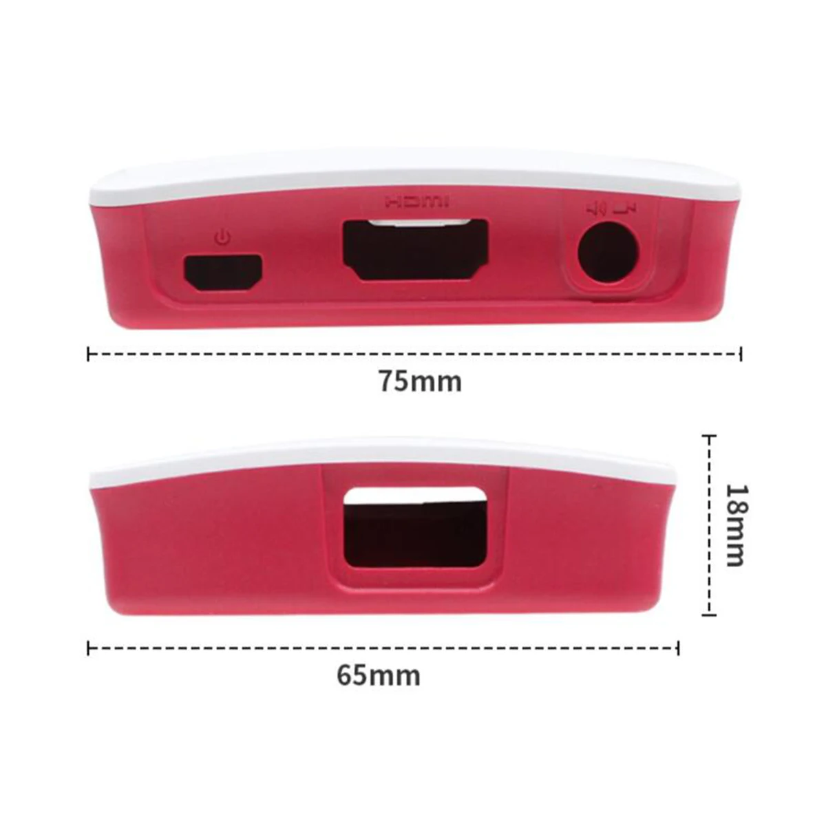 Raspberry Pi 3-generation 3A thermal shell Raspberry Pi 3A+red and white shell ABS protective shell box