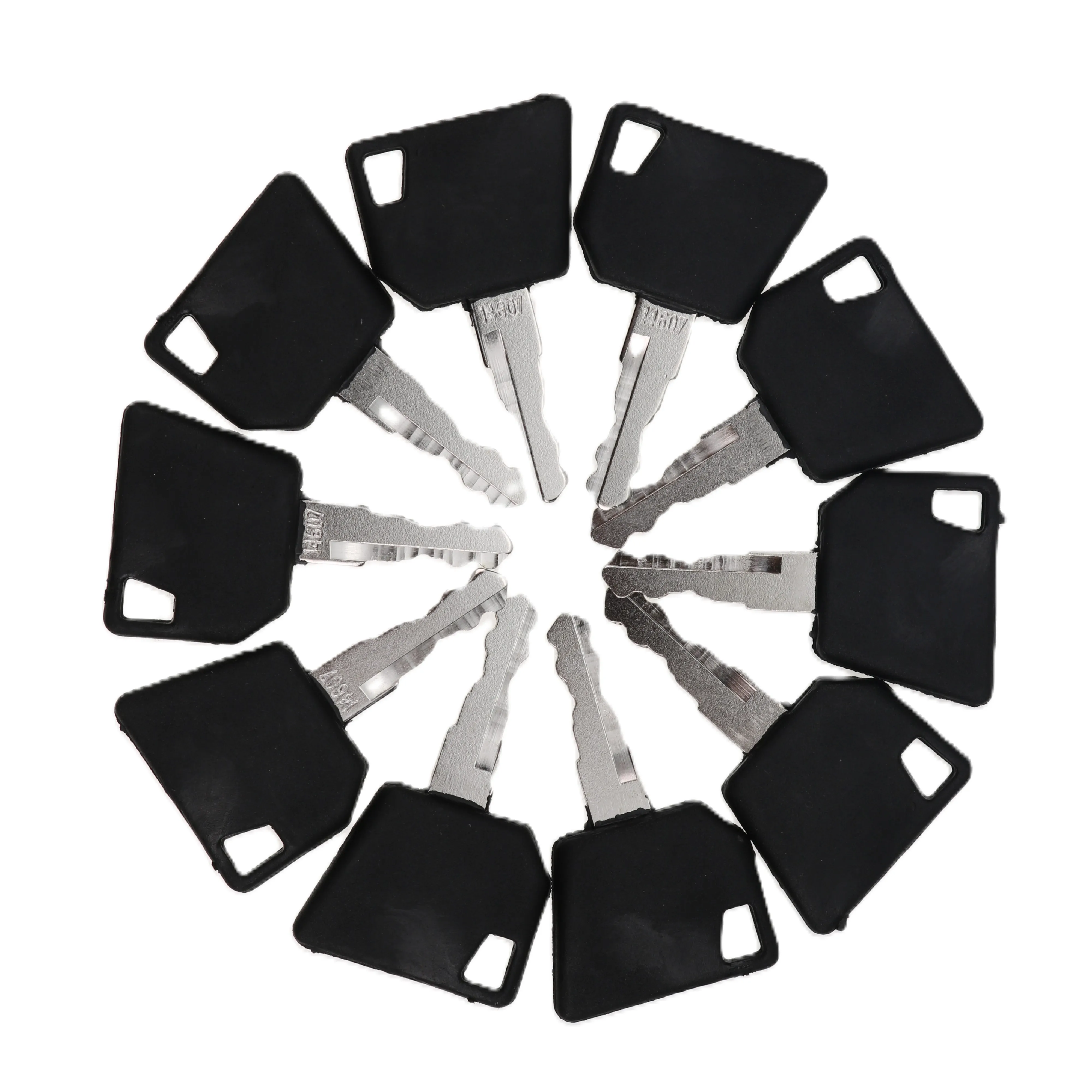 

10 Pcs Ignition Keys 14607 14707 For JCB 3CX Bobcat Bomag Caterpillar Dynapac Ford Gehl Hamm Hang Moxy New Holland Rayco Skytrak