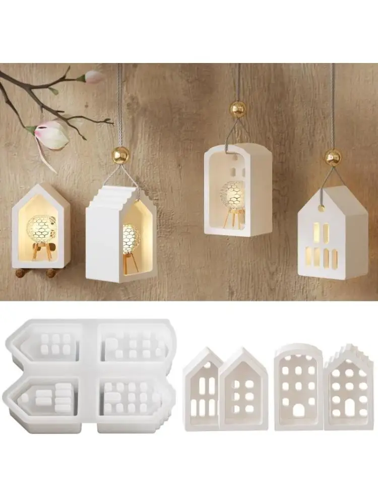 Silicone Mould for Resin Plaster House Night Light Home Decoration Craft