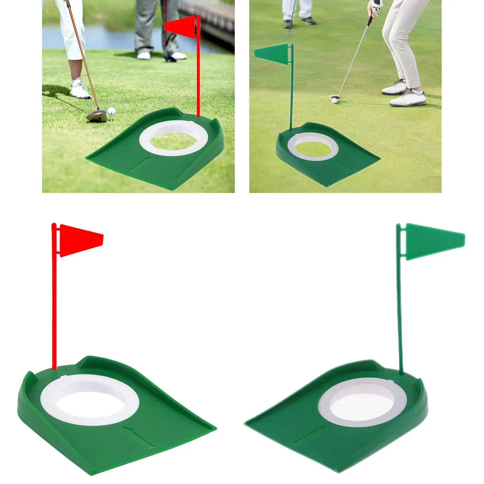 Golf Putting Cup Flagge abnehmbare Golf Hole Cup für Hinterhof Outdoor Anfänger