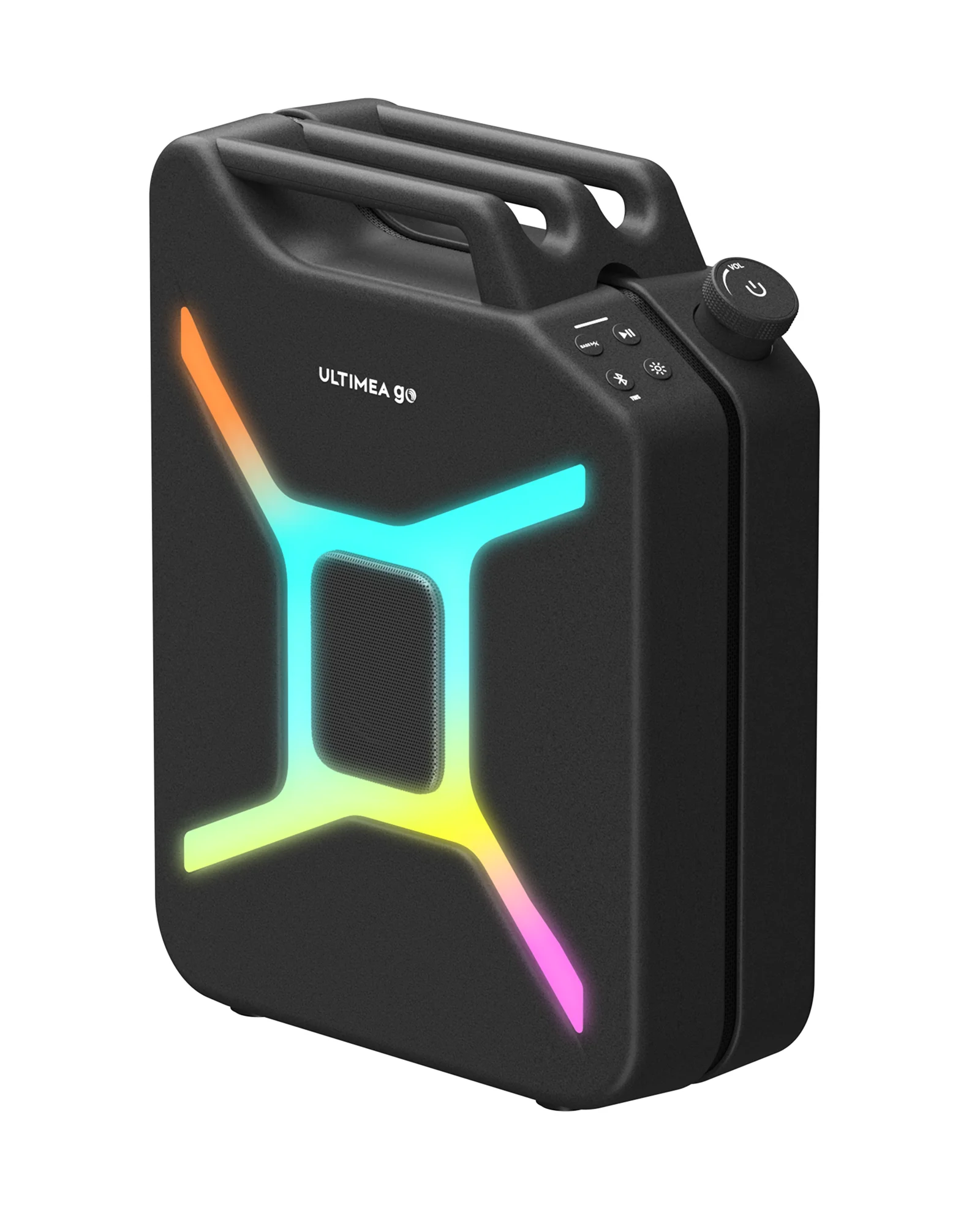 ULTIMEA Go draagbare waterdichte Bluetooth-luidspreker, draadloze buitensubwoofer, diepe bas, 300W partyluidspreker, RGB-verlichting, APP