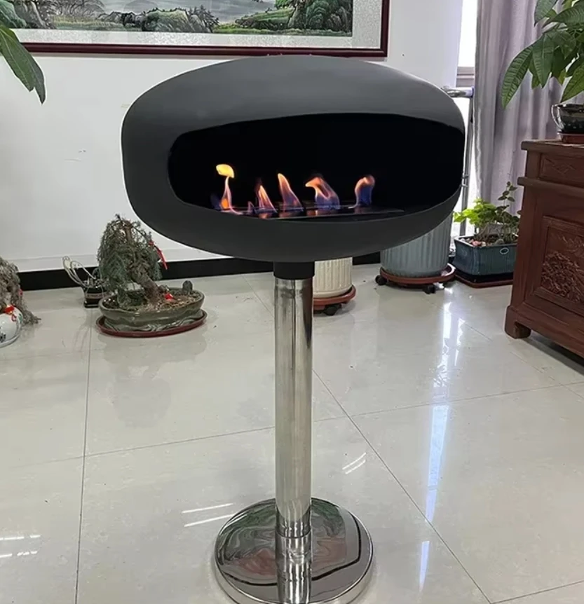 Chimenea de bioetanol para interiores, estufa de alcohol de acero sin humo