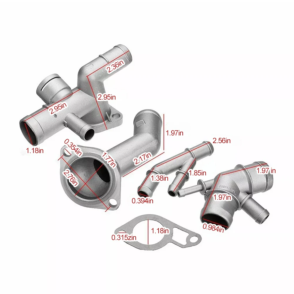 4 قطعة مجموعة تبريد المحرك شفة استبدال المبرد شفة ترقية عدة محرك المبرد موصل الخرطوم للجولف MK4 جيتا 1.8T