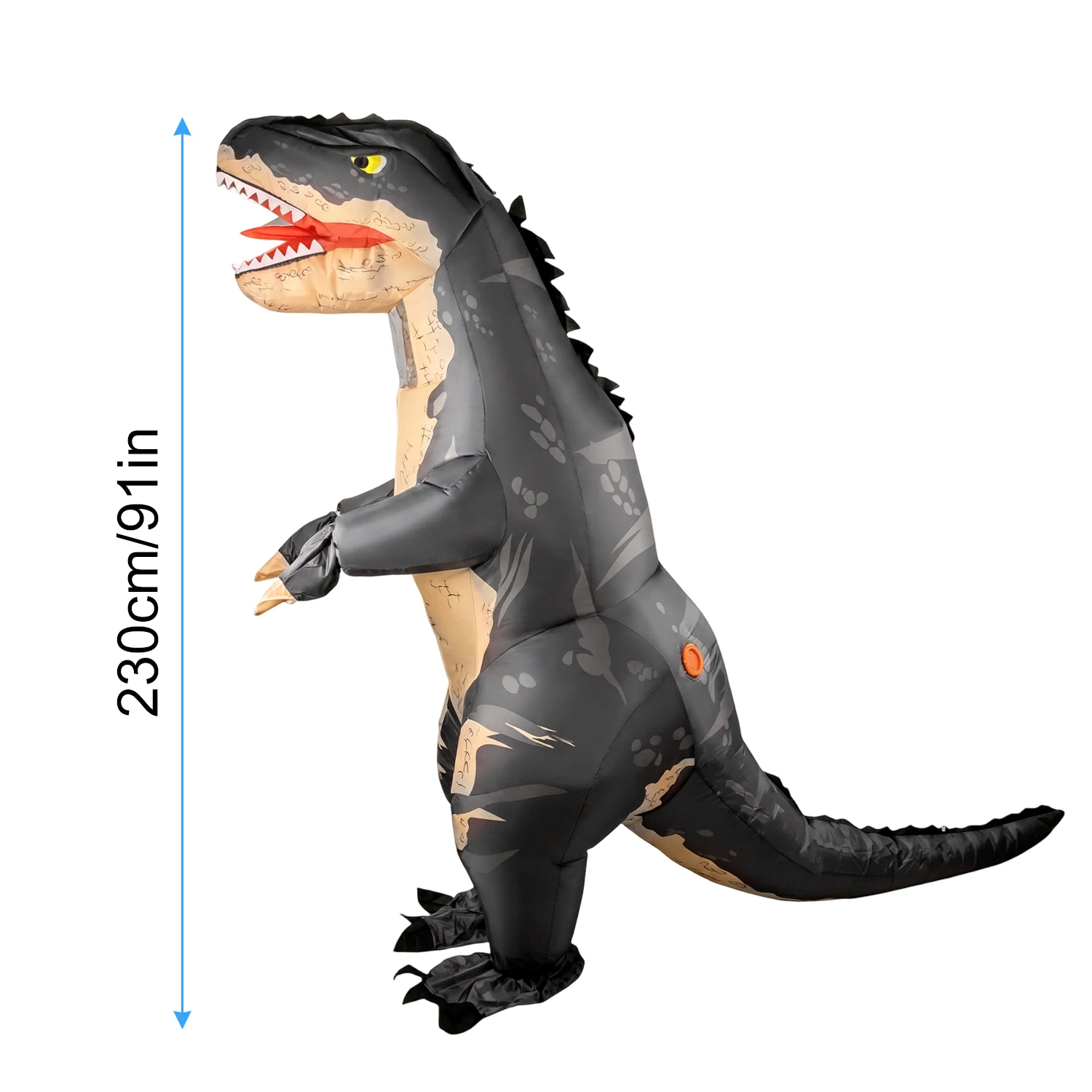 Disfraz inflable de raptor para hombres y mujeres, de 160 a 190 cm, ideal para disfraces de dinosaurio, dragón con púas, para Halloween, carnavales, Navidad y fiestas de disfraces.