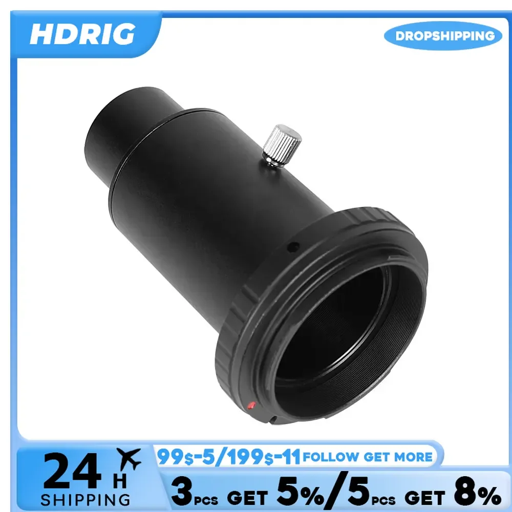 อลูมิเนียม T2อะแดปเตอร์กล้องโทรทรรศน์หลอดขยาย1.25นิ้วกล้องโทรทรรศน์ Mount อะแดปเตอร์ด้าย T-Ring สำหรับ Kamera Canon EOS อุปกรณ์เสริม