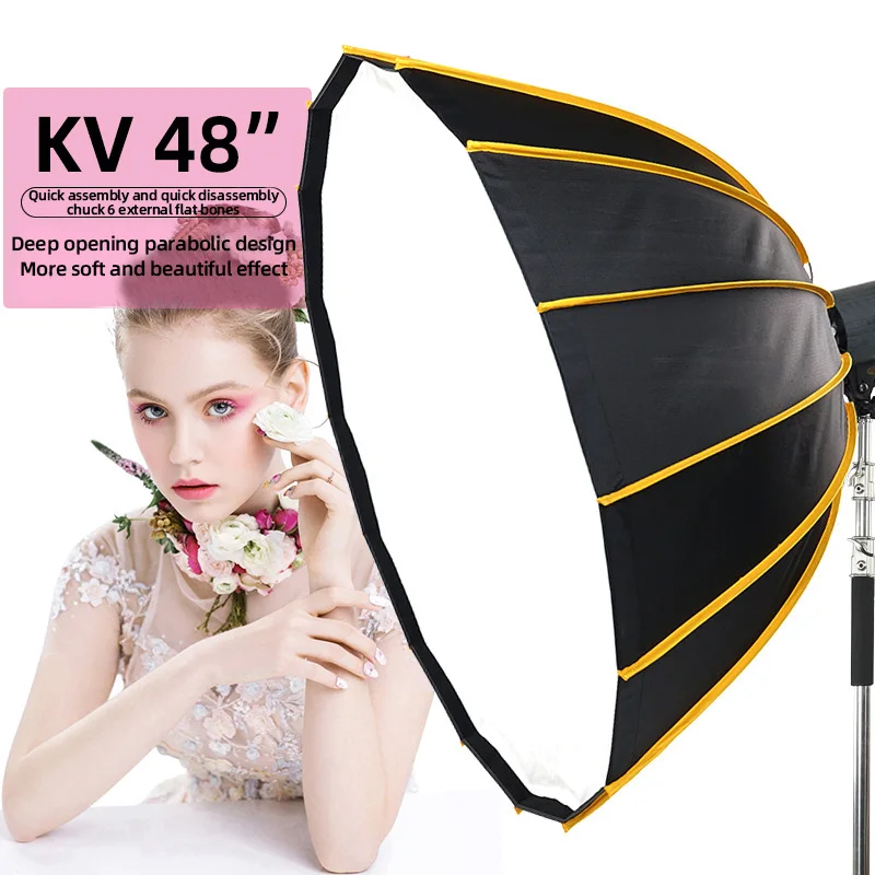 Photographer Portrait Deep mouth Parabolic Quick Mount Softbox Reflector Flash Lamp Cover