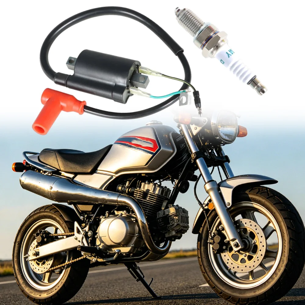    1 unidad de bobina de encendido y kit de bujías para motocicleta 30500-GS2-005 30500-GBF-J21 30500-GBF-B41 para Honda CR80R/CR80RB/CR85R/CR85RB