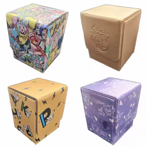 Pokemon Card Deck Storage Box PTCG Iono Board Games Magic Commander Deck Box WS Card Carrying Organiser Case Trading for Sleeves