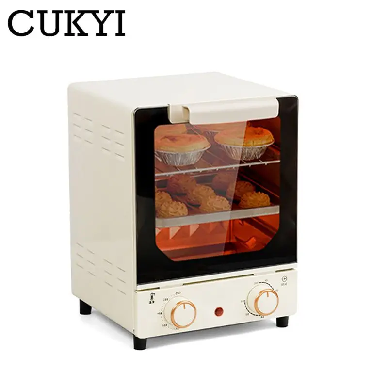 CUKYI 15L forno elettrico verticale Mini Pizza torta biscotti Maker tostapane 60 min temporizzazione strumento di cottura macchina per la colazione 220V