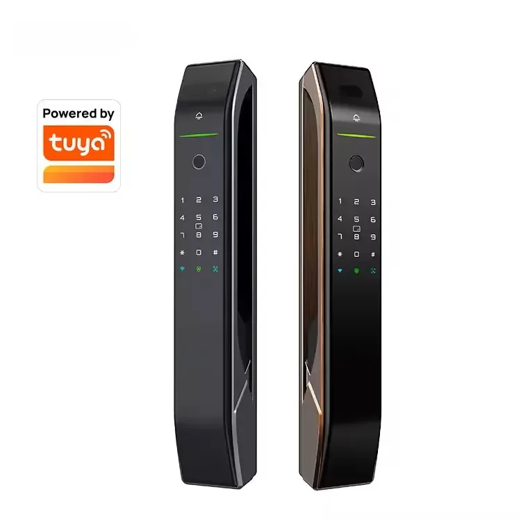 

A7X Tuya Bluetooth Wifi Intelligent Electronic Automatic Access Fingerprint 3D Face Recognition Smart Door Lock with Camera