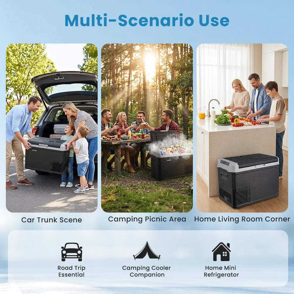 Mini-Kompressorkühlschrank 12V/24V für Auto, Camping & Reise