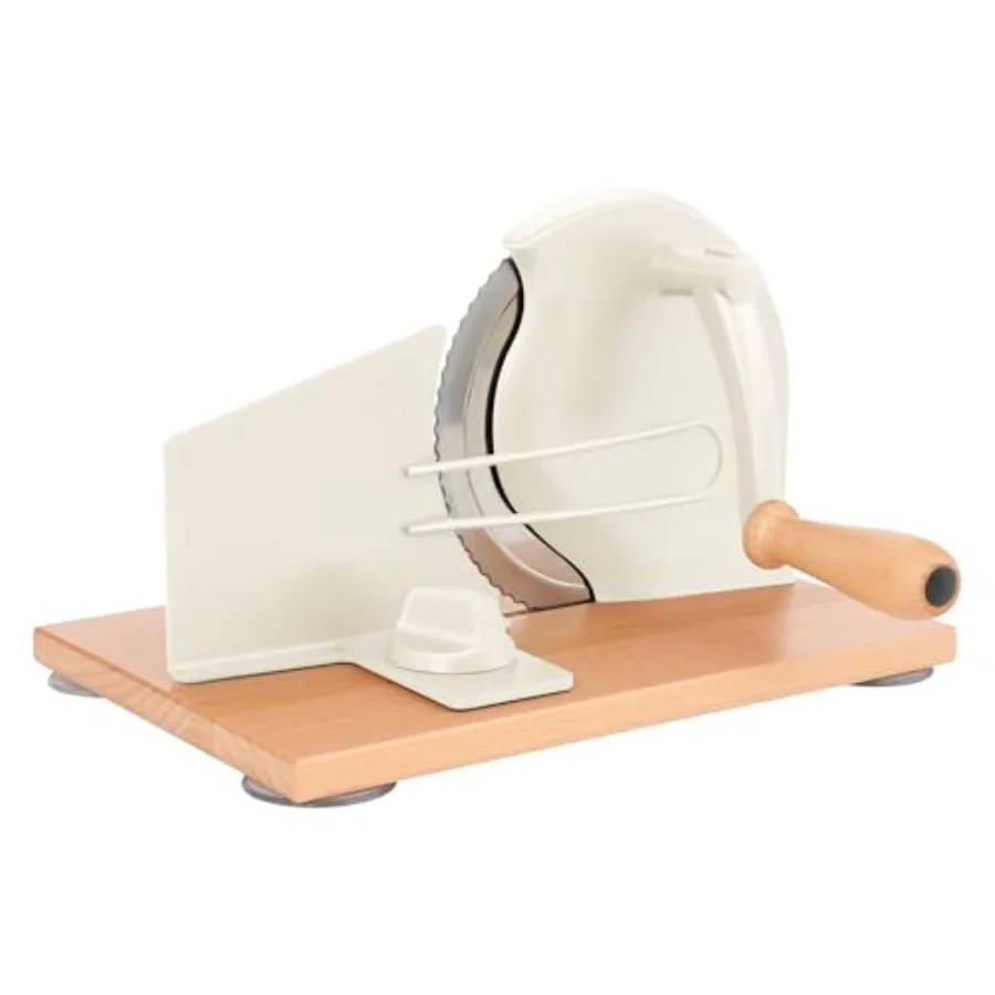 

Manual Bread Slicer with Hand Crank for Even Slices Adjustable Thickness Cutter Perfect for Homemade Sourdough Sandwiches Toast