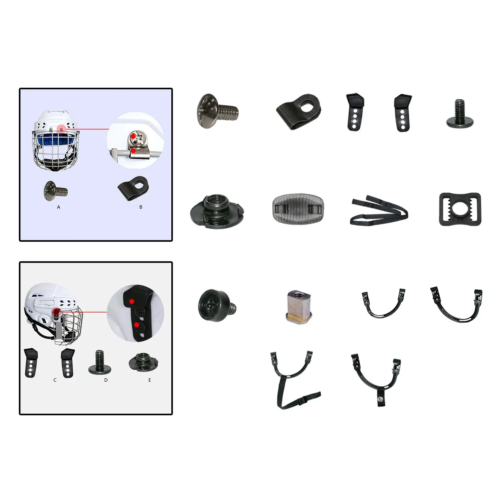 

Ремонт хоккейного шлема Полезная фурнитура для шлема для занятий спортом Футбол Бейсбол