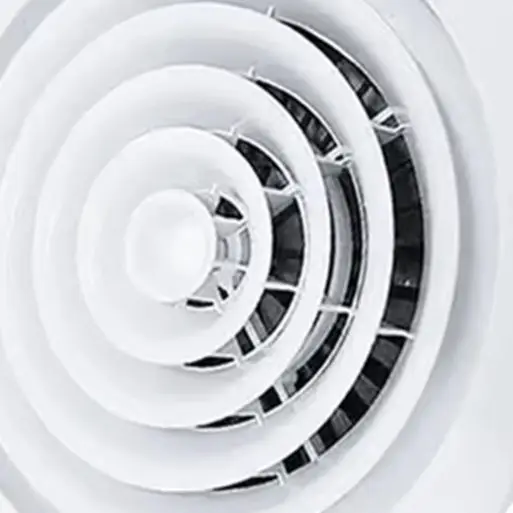 

Регулируемая круглая вентиляционная решетка из АБС-пластика для потолочного и настенного монтажа с переключателем управления