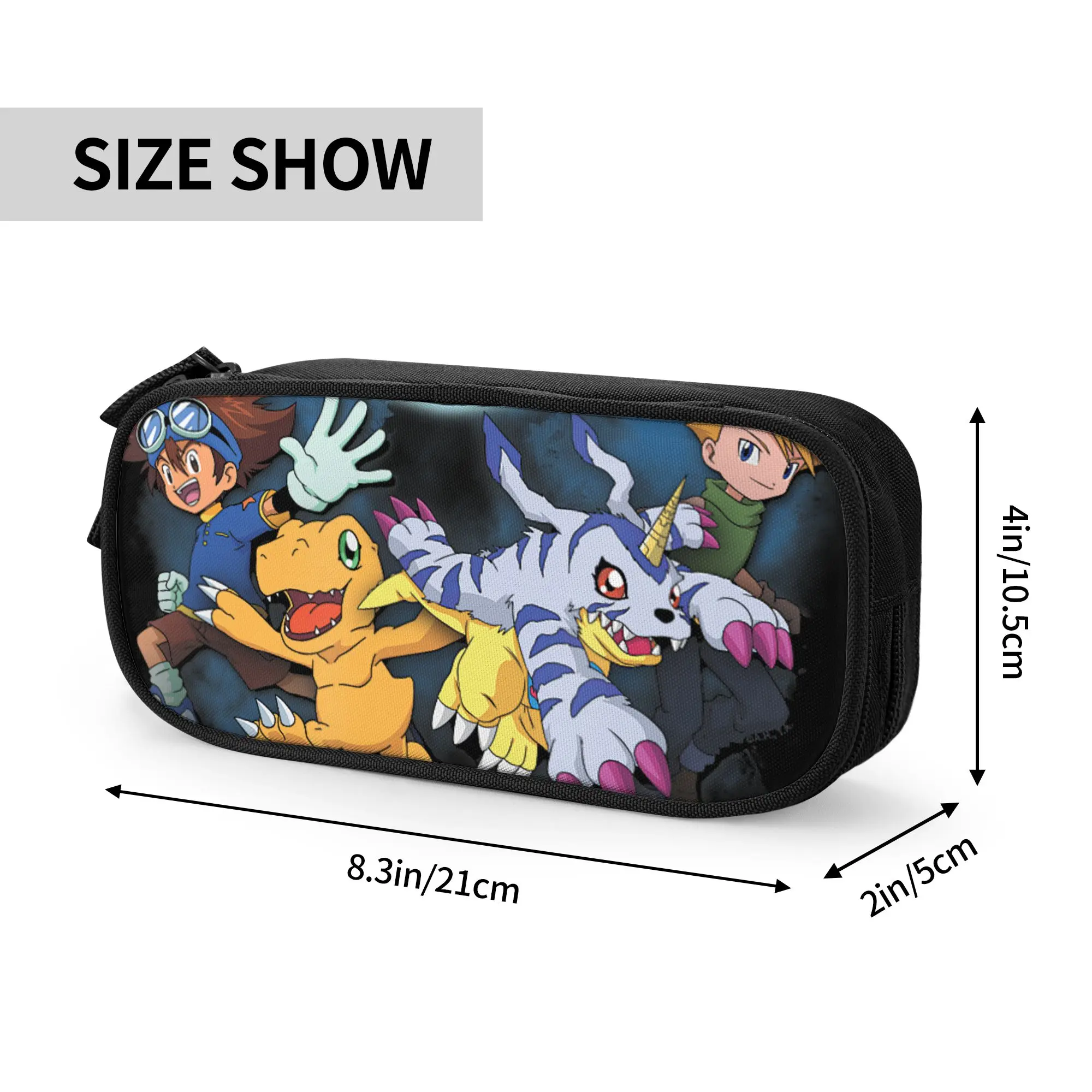 Large Capacity Bags for Child Cartoon Digimon Greymon and Garurumon Lightning Digital Monsters  Handheld Study Bag