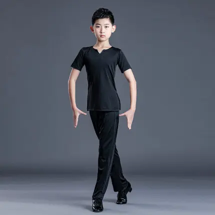 

Boys Children Latin Dance Dress Boys Practice Clothes Summer Latin Competition Performance Costumes Shirt Pants Suit
