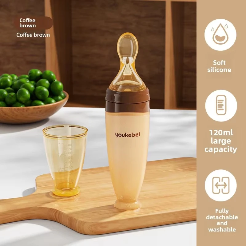 

Silicone Baby Complementary Food Spoon Squeeze Feeding Bottle Spoon Water Feeding Tool Baby Food Tableware Tool