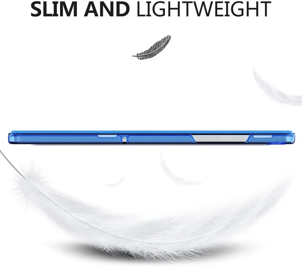 Galaxy Tab A9+/A9 Plus 11インチ用、スリムスタンド保護スマートカバー、Samsung A9 A8 S9FE用ハードPC半透明バックケース