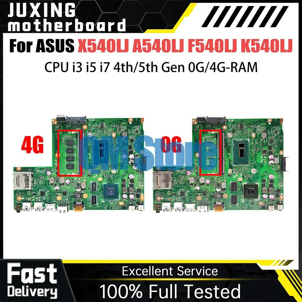 

X540LJ Mainboard For ASUS A540LJ F540LJ K540LJ R540LJ X540L Laptop Motherboard i3 i5 i7 4th 5th CPU RAM-0G 4G GT920M V2G