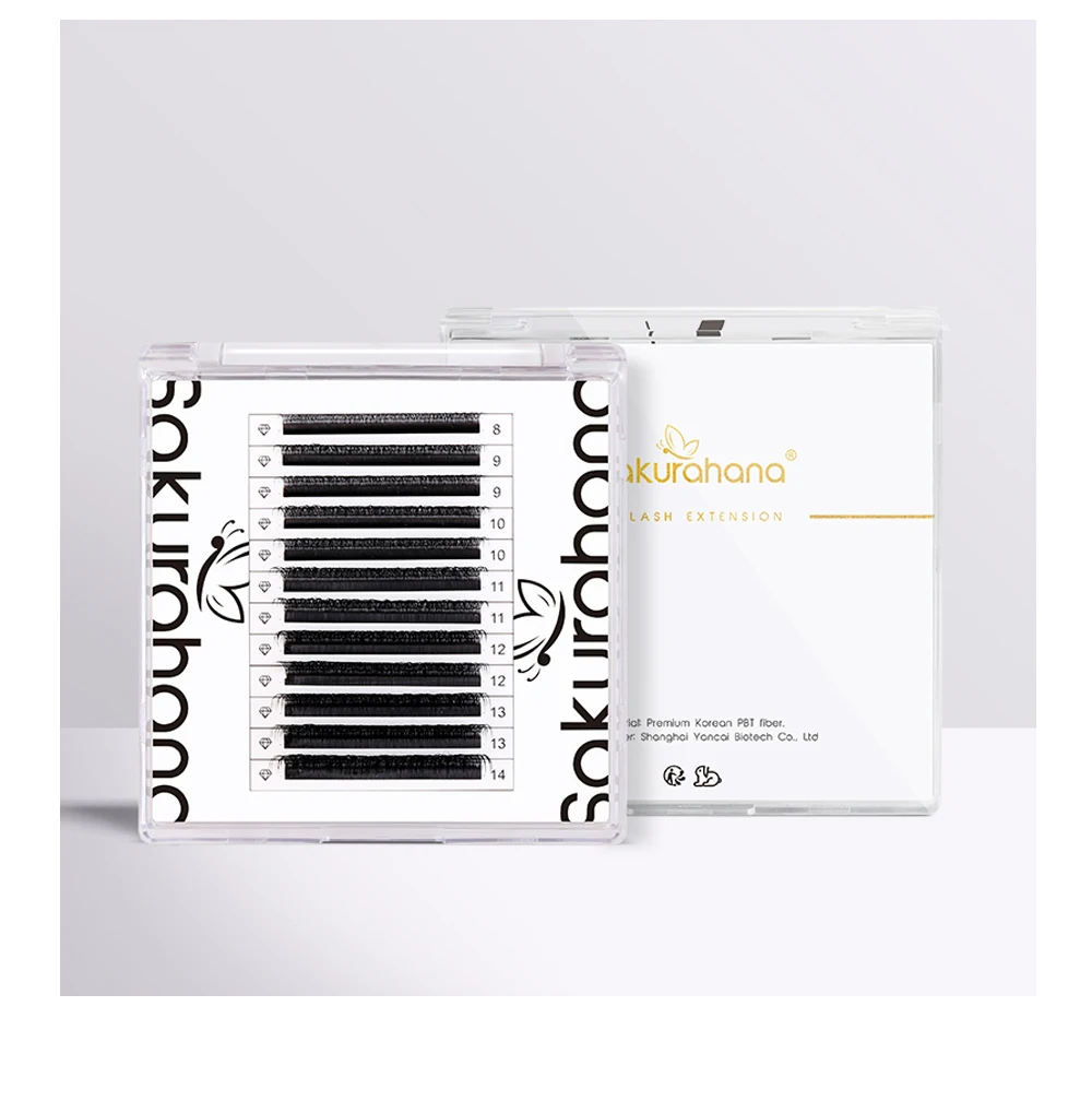 Sakurahana YY Wimpernverlängerung Premium PBT Doppelschicht YY Wimpern Ultraweiche Featherlight Falsche Nerzwimpern – Detail 11