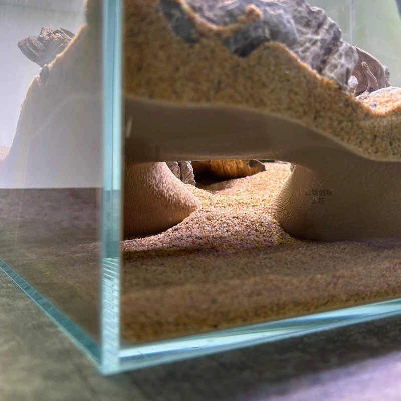 مخبأ كهف تحت الأرض مطبوعة ثلاثية الأبعاد (للسحالي والسلاحف والعناكب)، موئل الزواحف / ديكور تررم، ديكور الموئل