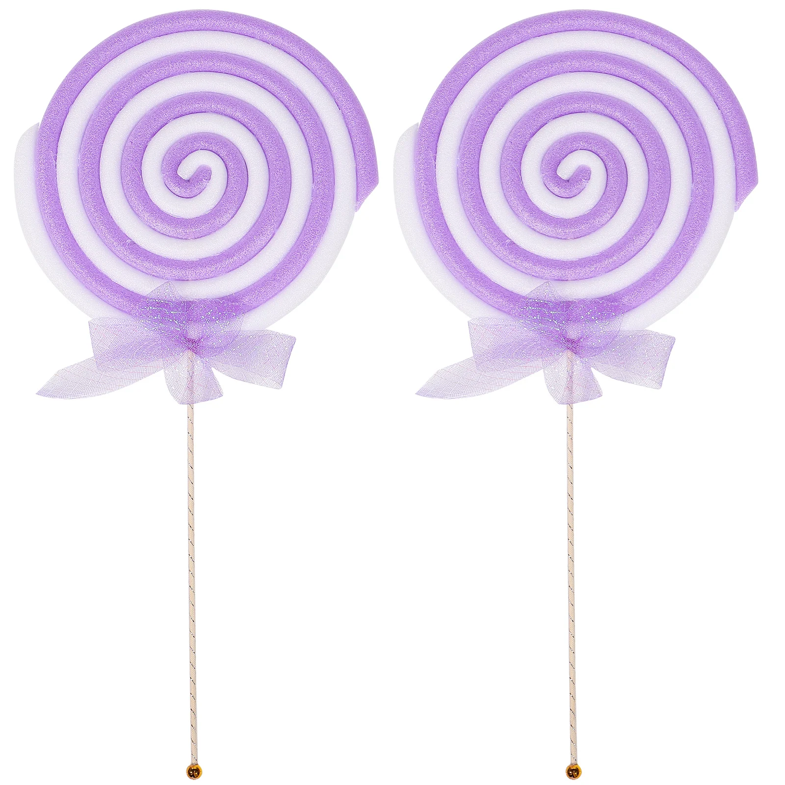 

2 Pcs Lollipop Photo Creative Model Prop Lollipops Girl Party Candy Decoration Foam Simulated Fake Food Props Child Nutcracker