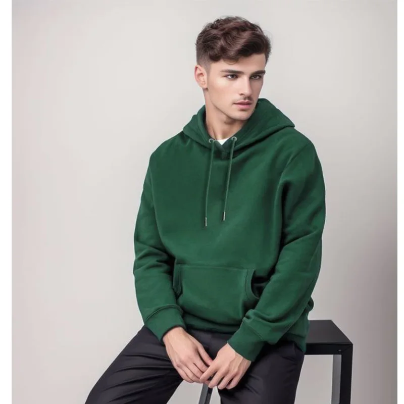 Sweats à capuche en coton respirant pour hommes, impression bouffante 3D personnalisée, pulls rayés, bande élastique décontractée, haut marron