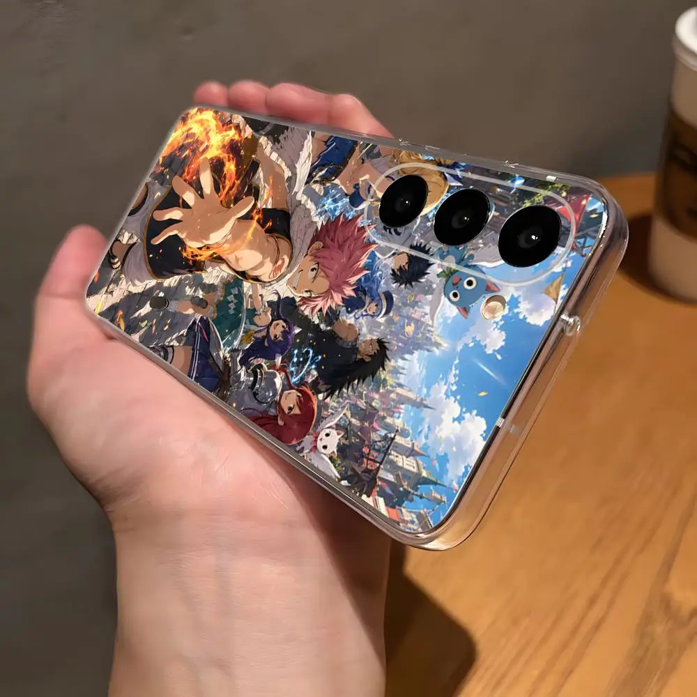 Anime Fairy Tail Phone Case For Samsung A23 A33 A53 A52s A35 AA14 A16 5G A52 Transparent Cover
