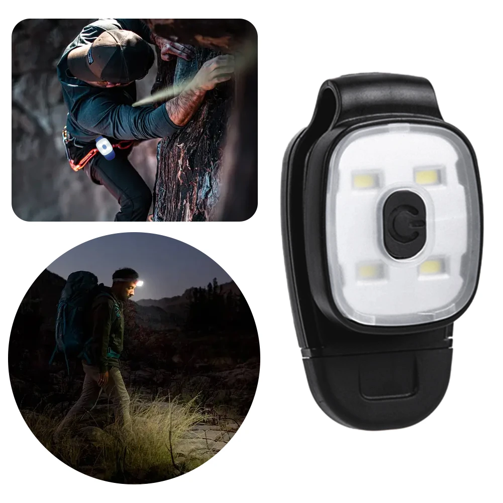 

1-10 шт. мини-фонарик-клипса, налобный фонарь для кемпинга, фонарь-клипса на кепку, перезаряжаемый через USB, светодиодный карманный фонарь для ночных пробежек и прогулок