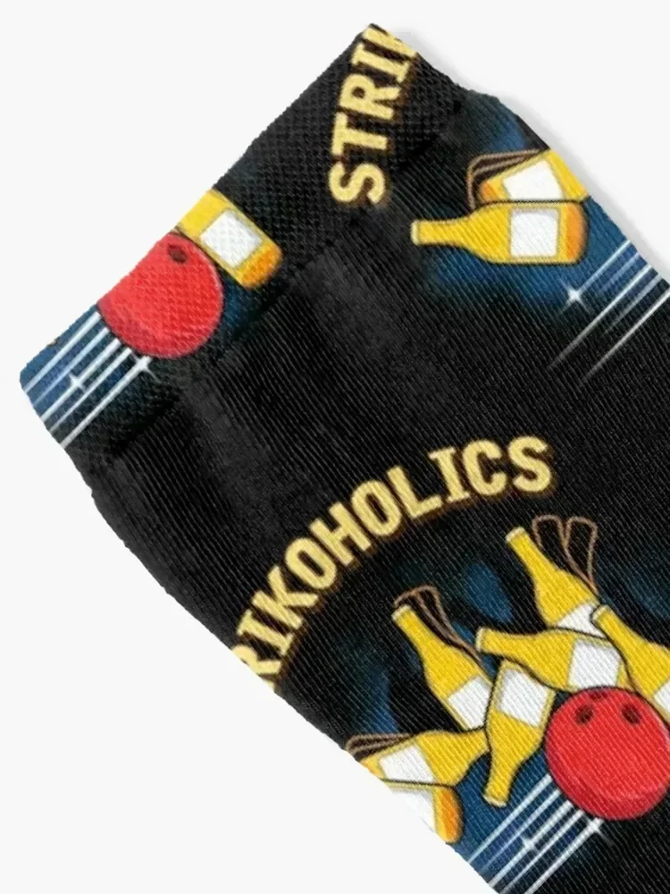 Funny Strike Expert Bowling Strikoholics Bowler Socks sheer compression anime valentine gift ideas Socks Ladies Men's