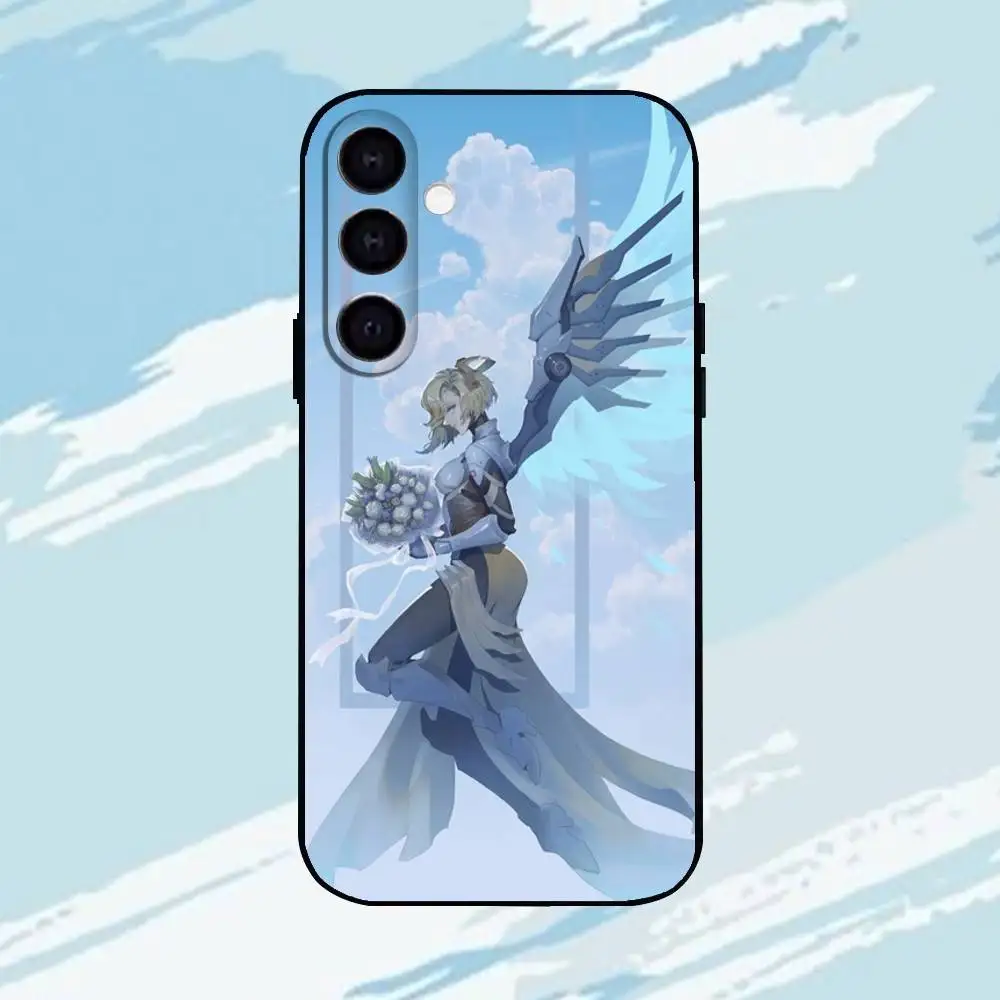 لعبة O-Overwatch حافظة هاتف شل سوداء لهاتف سامسونج جالاكسي A73، A72، A71، A70، A53، A52، A51، أخرى غلاف أسود ناعم #5