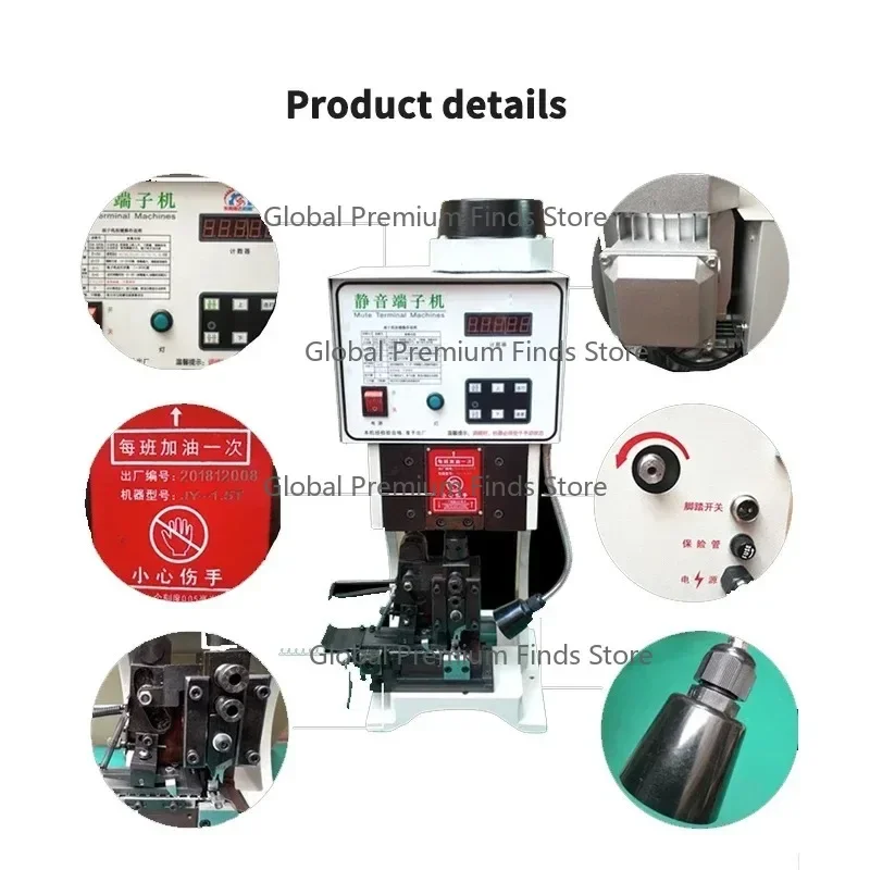 1.5T Automatic Cable Crimping Machine Mute Terminal 220V with HD Display And Counting Function for Electrical Engineering