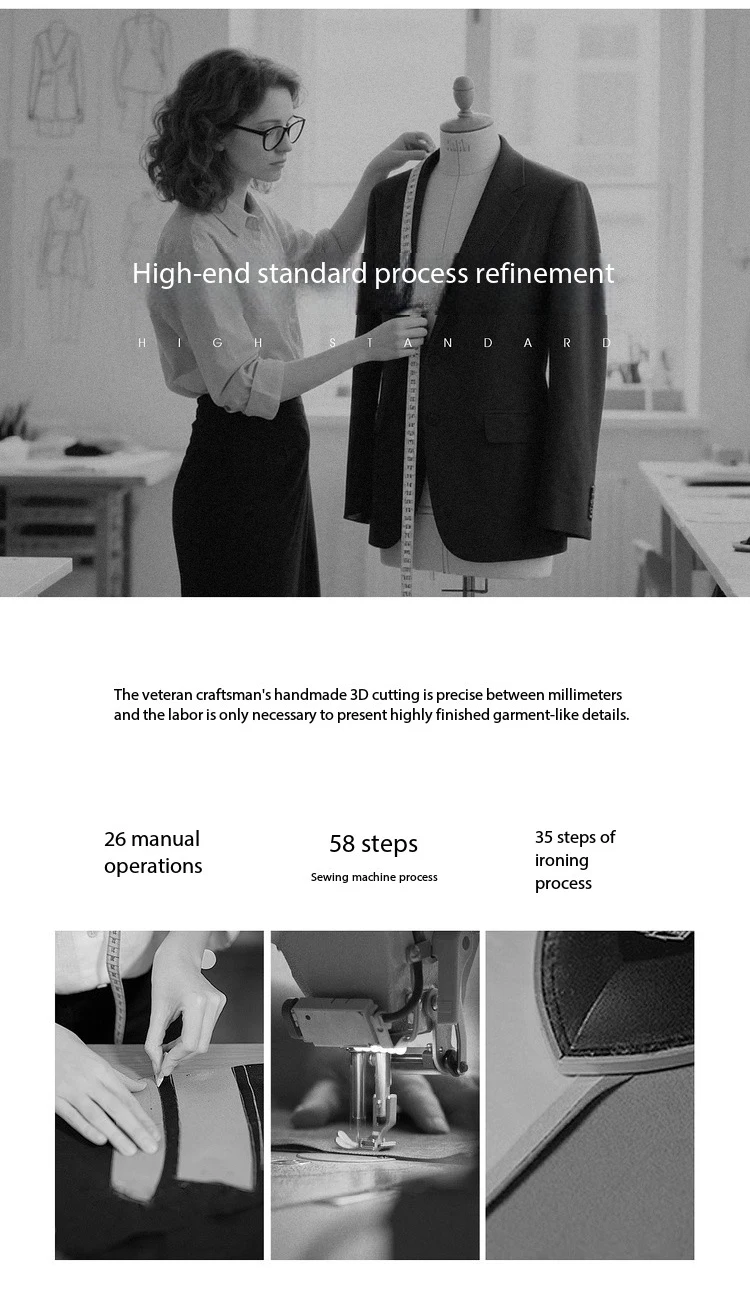 SENTUBILA Einfarbige Blazer für Damen 2026 Herbst Reverskragen Einreihig Zweiknopf Gerade Locker Sitzender Maßgeschneiderter Mantel 153XC8811X – Detail 20