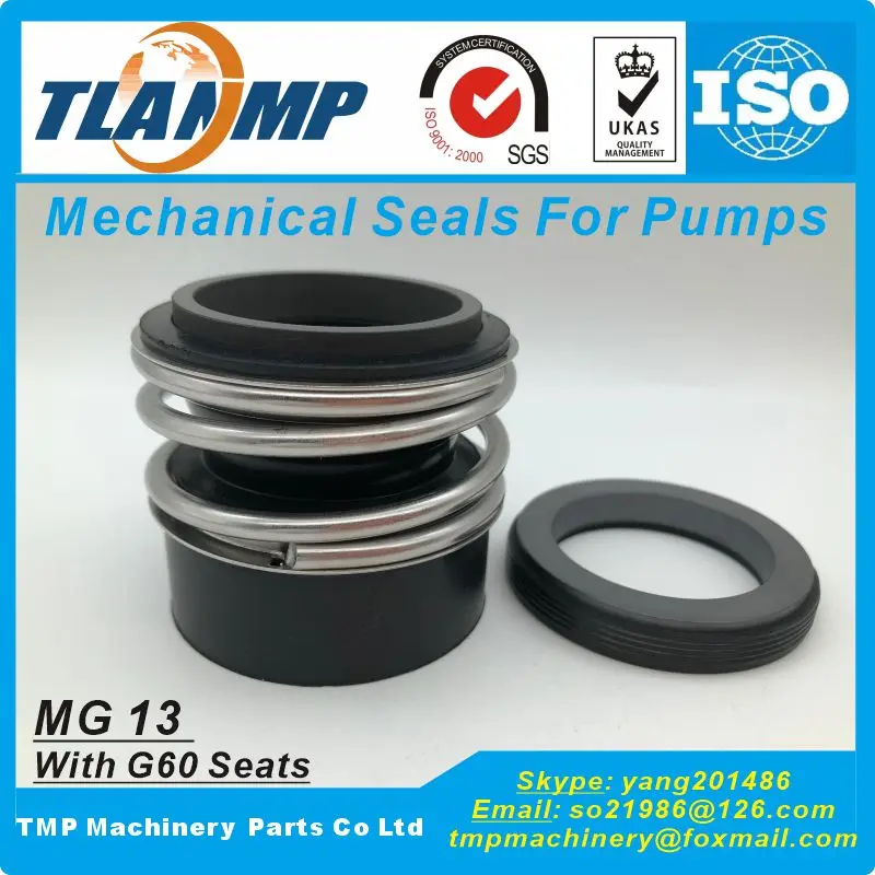 MG13-38 , MG13/38-G60 TLANMP Mechanical Seals for Shaft size 38mm Water Pumps with G60 stationary seats