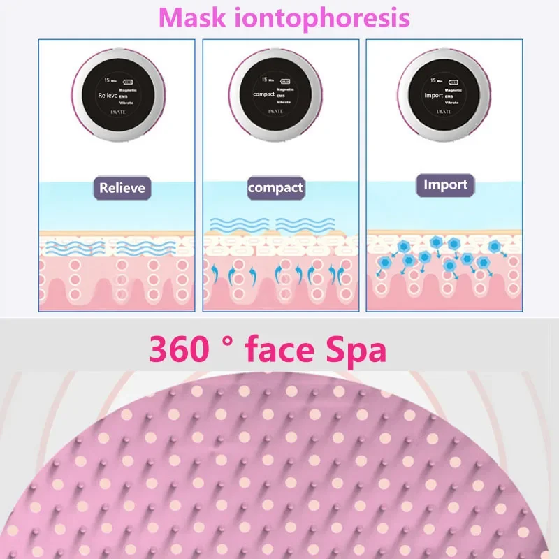 EMS Trillingen Schoonheid Massager Facial SPA Gezichtsmasker Kin Wang Lift Up Afslankmachine Anti-rimpel Magneet Massage Masker