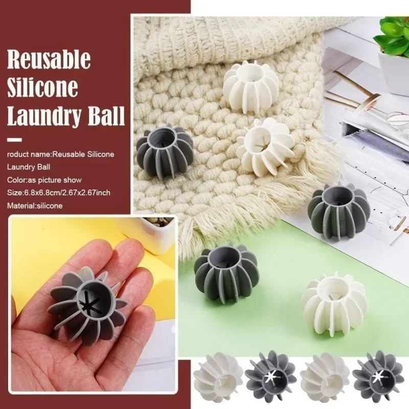 Silicone Magic Laundry Balls Anti-tangle Clothes Reusable Laundry Ball Hair Remover Catcher Tool Washing Machine Cleaning Filter