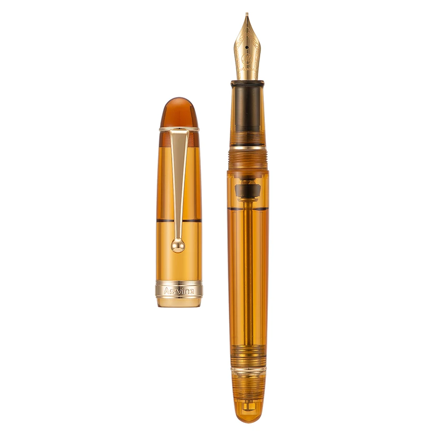 Asvine V126 Vacuum Filling Fountain Pen Matte Black Titanium Nib EF F M Acrylic Body Office Luxury Christmas Gift