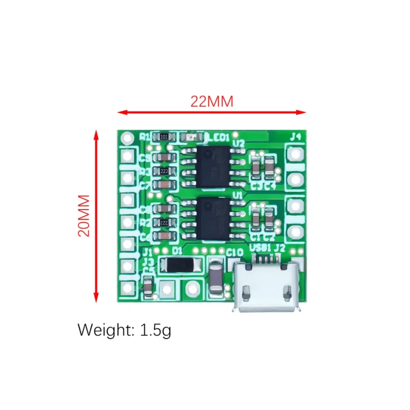 Micro Power Amplifier Board, 5V Dual Channel, Supports Bluetooth audio module